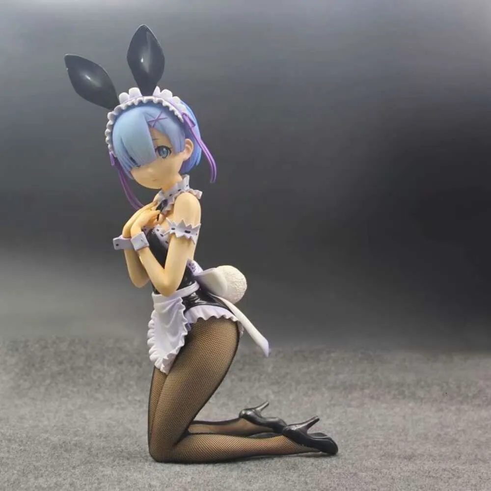 指のおもちゃの解放bスタイルのreゼロ別の世界での生活の始まりrem ram bunny ver pvcアクションフィギュアトイアダルトコレクションモデル人形ギフト