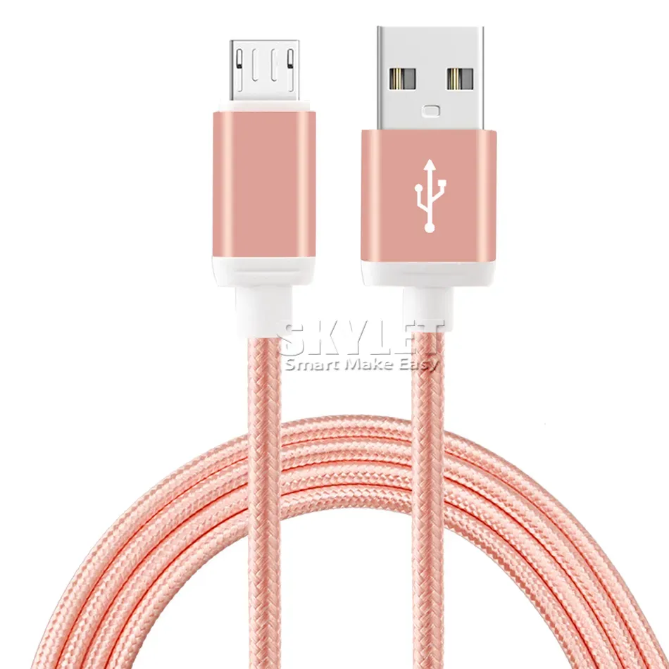 Nylon Braided Type C USB Cable USB 2.0 To 3.1 High Speed Charging Type C Cable Metal Housing V8 Charge Cords For iPhone Android Smart Phone in OPP Bag