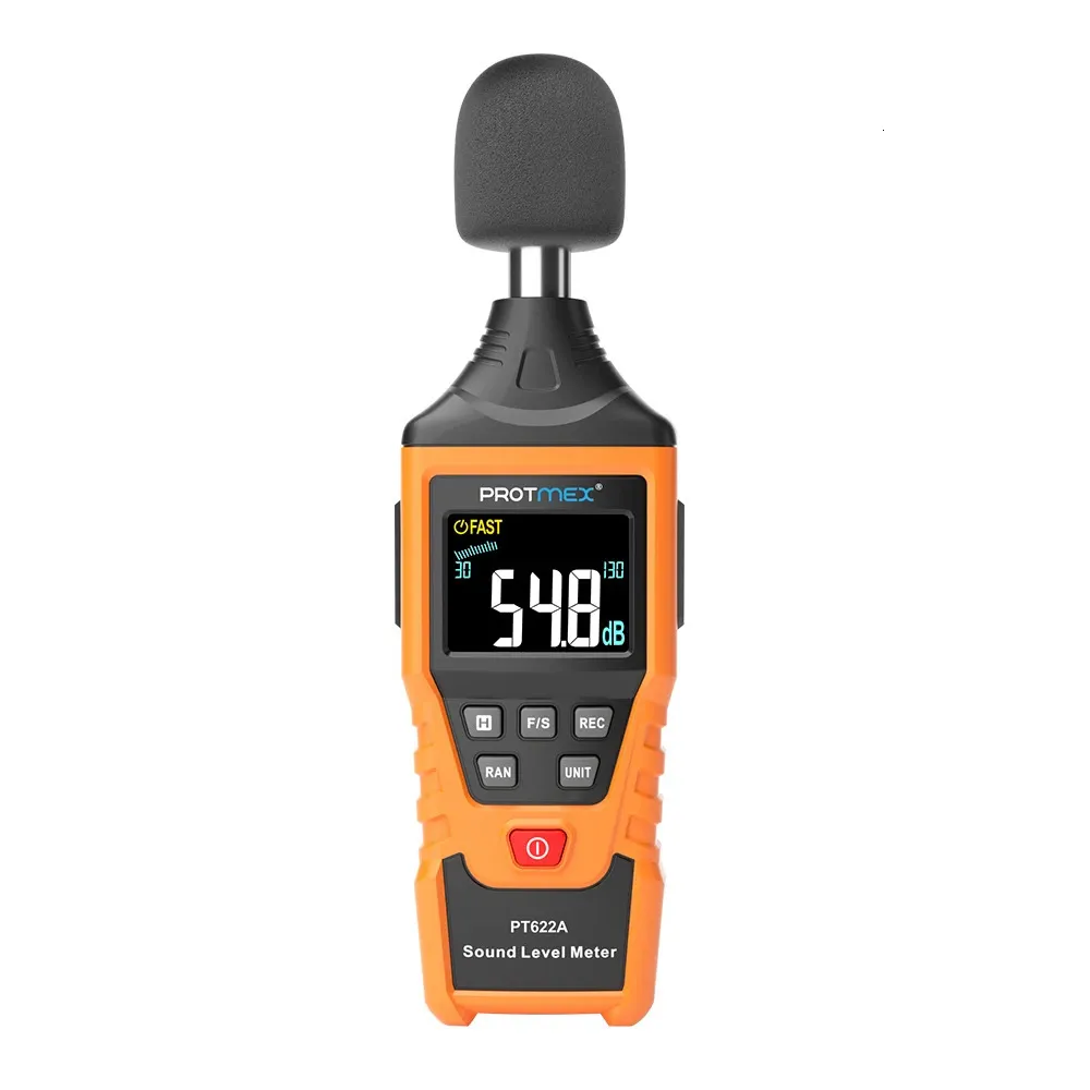 Noise Meters Protmex PT622B Noise Meter Sound Level Meter Portable Digital Audio Decibel Sound Level Tester Monitor dB Meter 231017