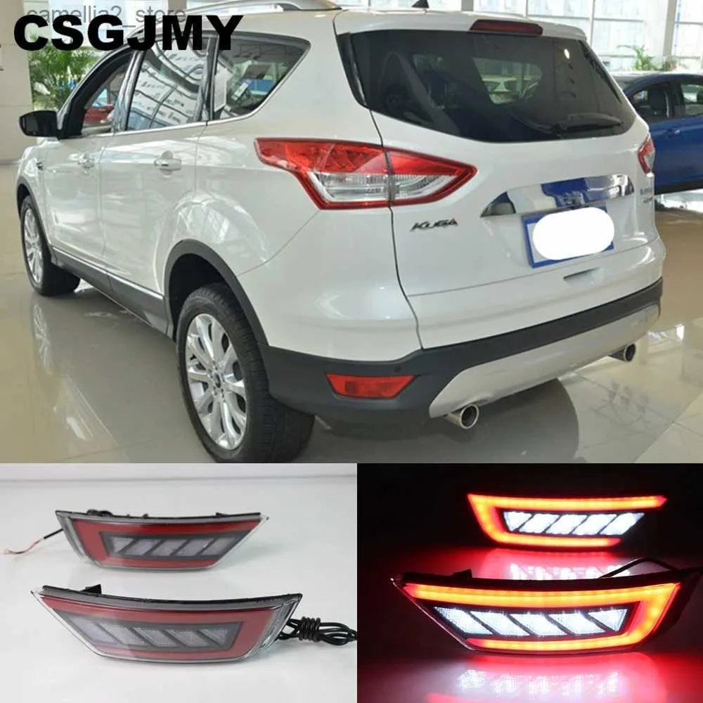 Car Tail Lights For Ford Escape Kuga 2013 2014 2015 2016 2017 2018 Car Right Rear Bumper Reflector Lights Rear Fog Lamp Assembly Q231017