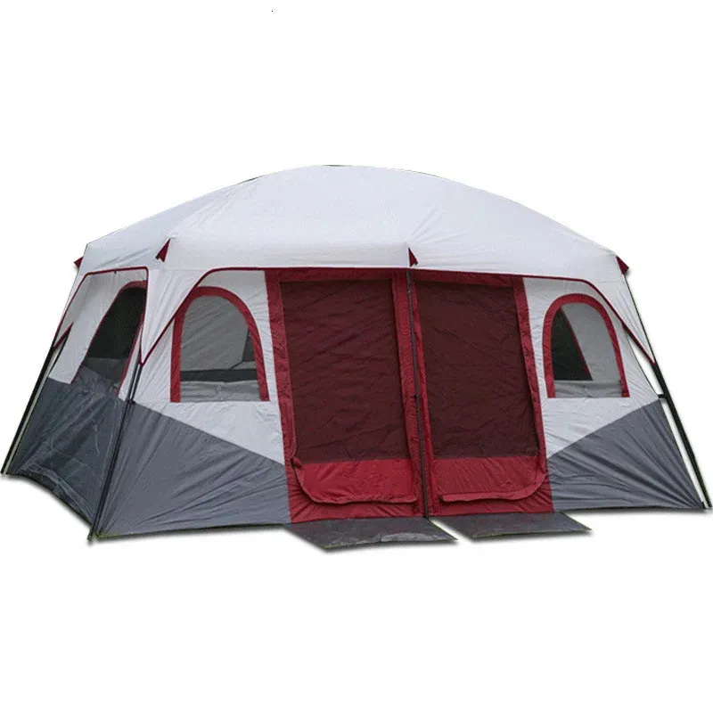 Tält och skyddsrum Glamping Tourist Large Space Outdoor Camping Family Tent 6 8 10 12 Personer Beach Anti Rain UV Protection Waterproof 2Living Room 231017