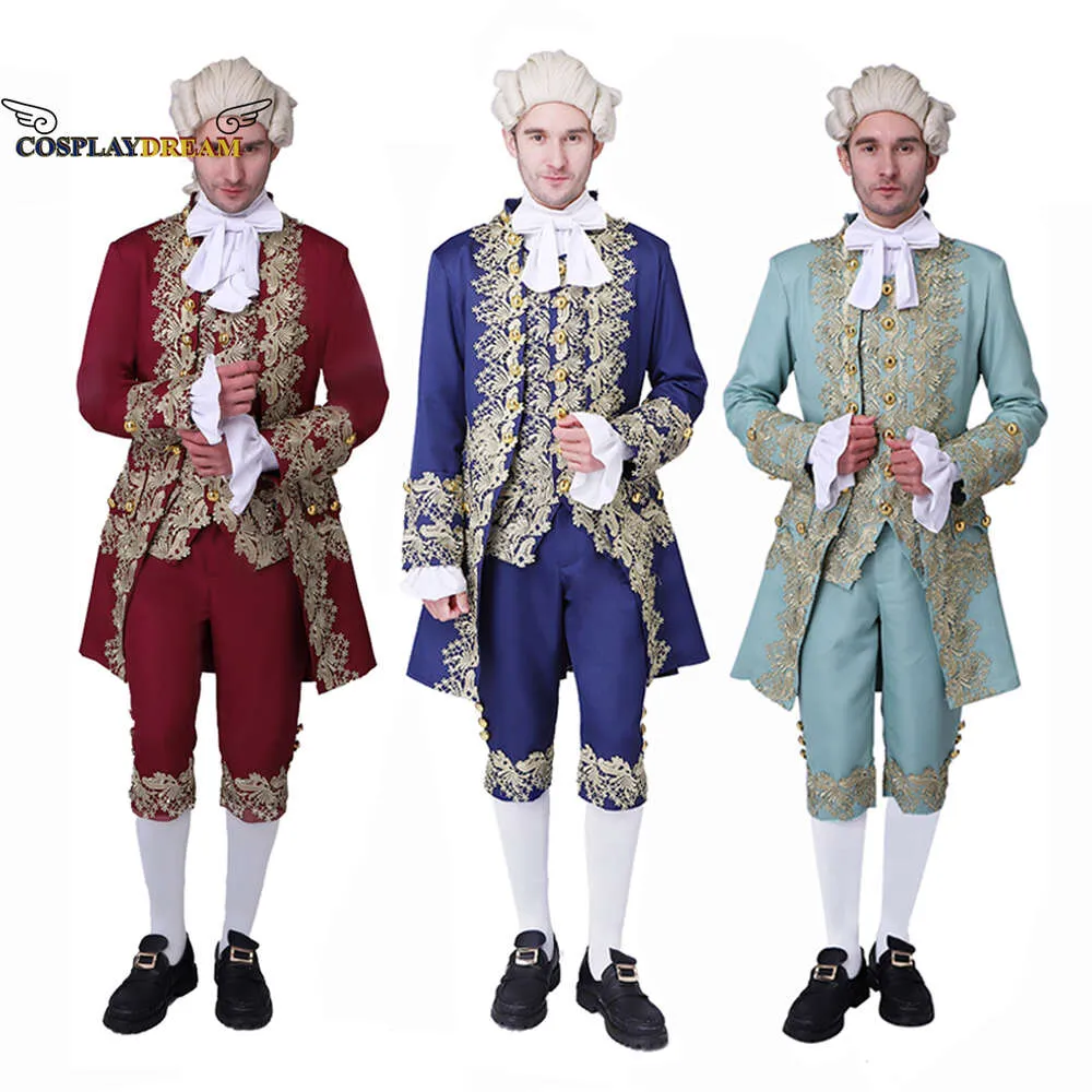 17th Century British Mens Gentleman Cosplay Suit Victorian Renaissance Tudor Outfit Marie Antoinette Costume Men's Rococo Outfit