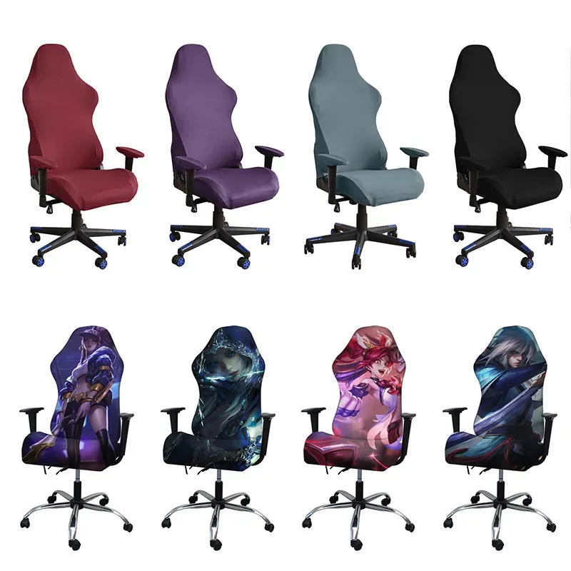 Chair Covers Spandex Gaming Stretch Office Chair Cover For Computer Customize Chair Cover For Armchair Seat Cover 231013