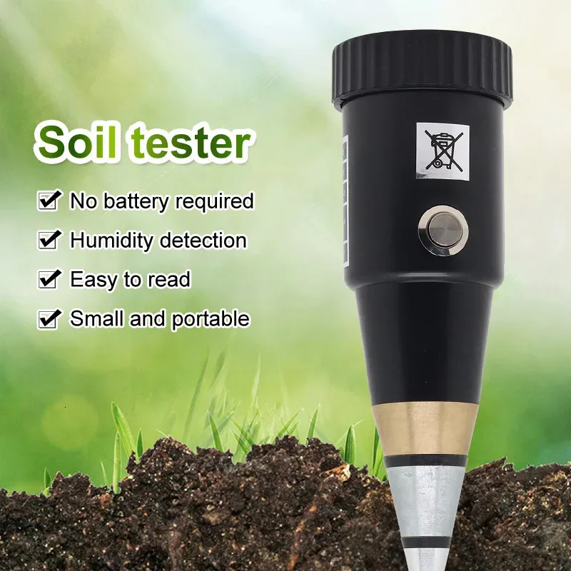 PHメートル土壌水分PHメートル酸性湿度テスター金属センサープローブ3〜8PH植えるためのバッテリー湿度計なし庭園ツール231017