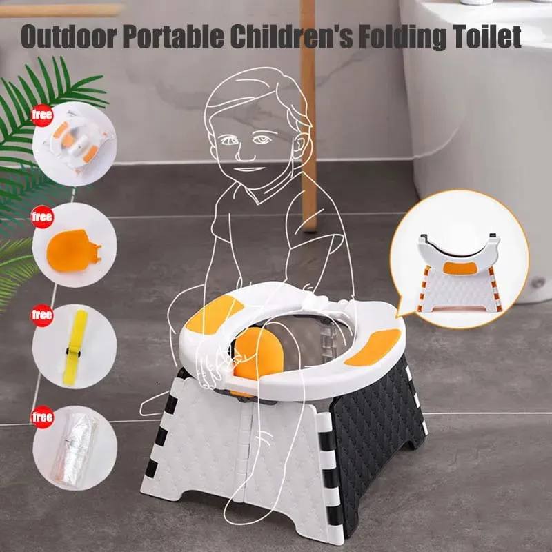 Sitzbezüge Tragbares Töpfchen Kindertoilettenschüssel Klappbares Auto Reise Baby Toilettentopf Trainingssitz Kinder WC Reduzierer Kinderurinal 231016