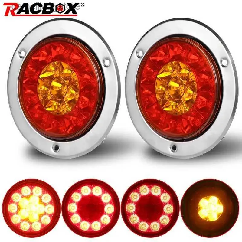 LED Truck Tail Lights 12V/24V Round Running Light With Turn Signal