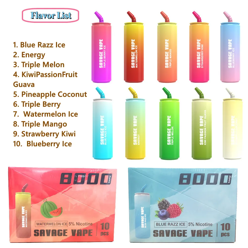 Savage Cola Bottle 8000 Puffs Vape E Cigarettes Cake Disposable Vape