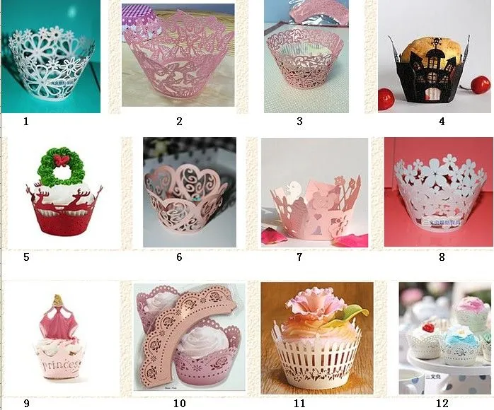 Cake cup Cupcake Wrappers Wraps wrap wrapper Liners liner For Weddings XB