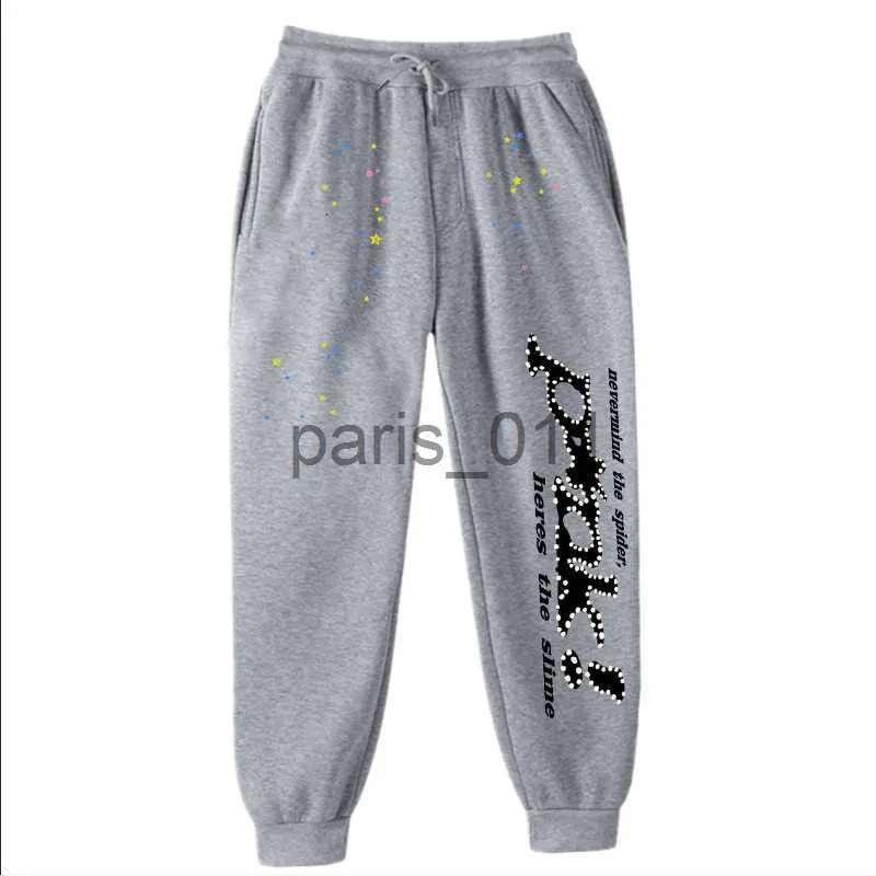 Calças masculinas Calças masculinas Quente Spider Web 555555 Sweatpants Homens Mulheres Moda Impressão de Alta Qualidade Sp5der Calças Streetwear Calças Hip Hop Corredores 230511 x1017