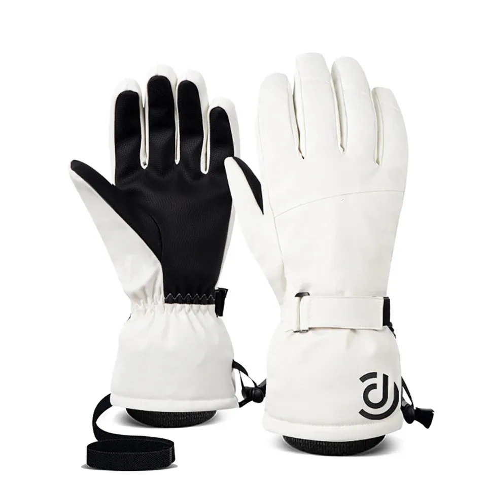 Gants de ski cyclisme en plein air hommes et femmes hiver chaud Sports de Ski peuvent toucher écran pur imperméable Ultra léger coton 231017