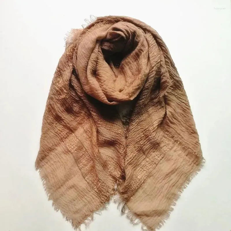 Schals Große Größe Warme Muslimische Frauen Hijab Für Frau Crinkle Schal Weiche Baumwolle Kopftuch Islamischen Herbst Winter Schal Und Wraps