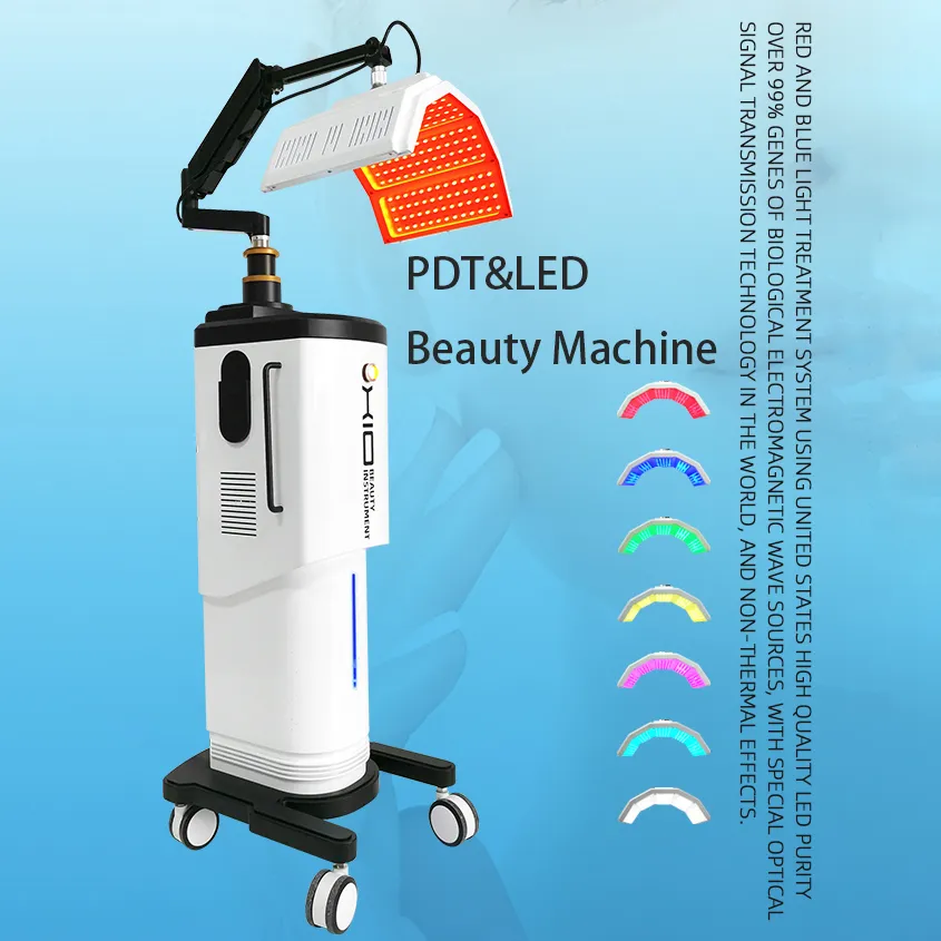 PDT non invasif, élasticité de la peau, renforcement de l'élasticité de la peau, élimination des points noirs, rajeunissement de la peau, éclaircissement, augmentation du collagène, machine avec 7 couleurs LED