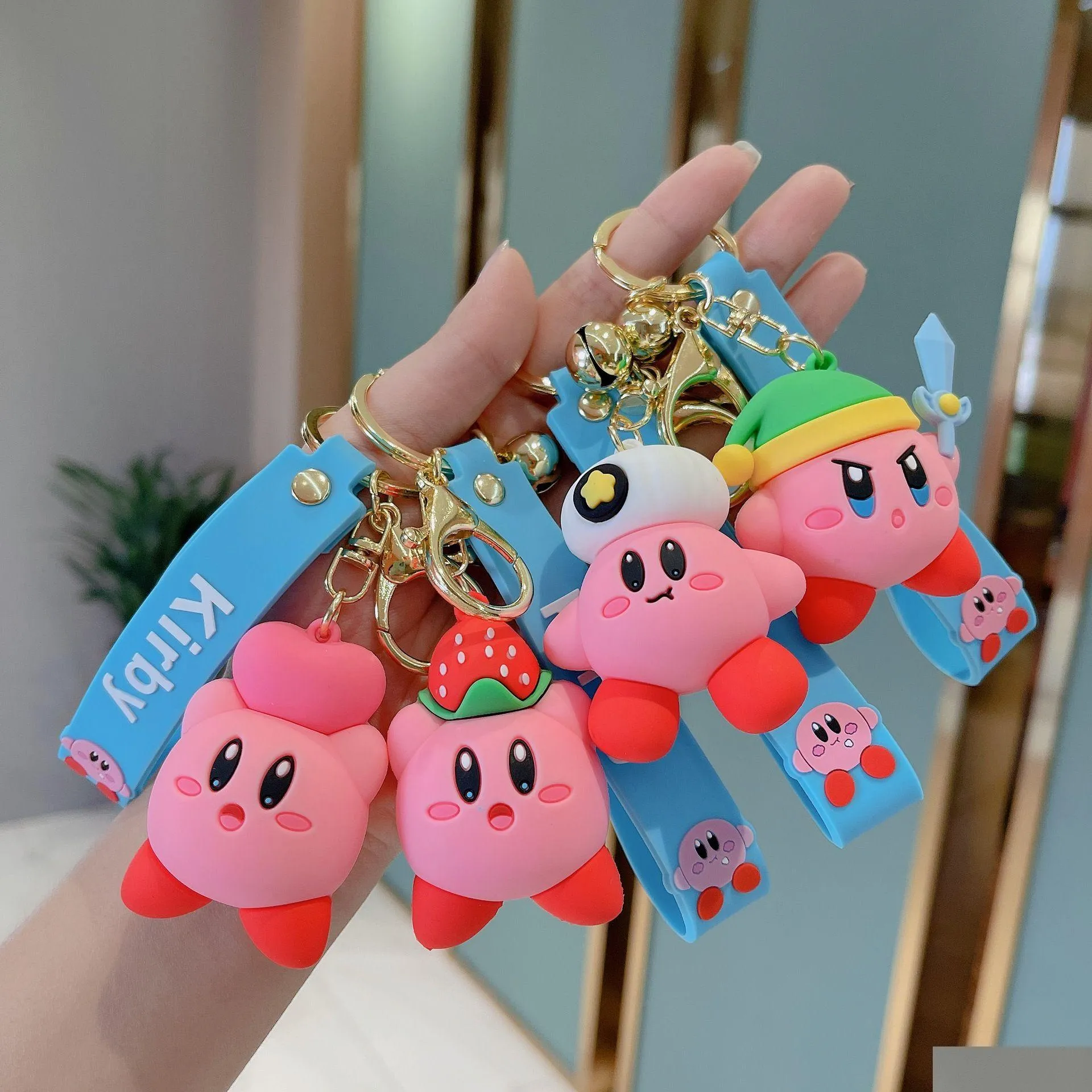 Party Favor Cute Cartoon Keychain Wholesale Small Gift Pendants Adhesive Drop Pvc Three-Nsional Figurines Delivery Home Garden Festi Dheij