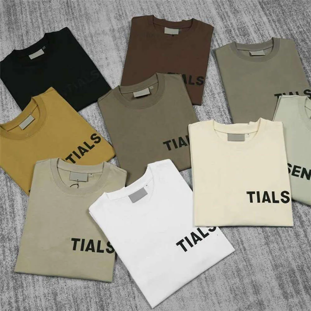 T-shirts voor heren ESS Heren t-shirt 23SS Stylist Letter Print Ronde hals Casual Zomer Ademend Heren Dames T-shirts Effen kleur Tops TeesSML