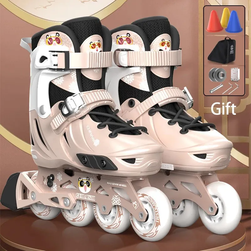 Inline Rolschaatsen Professionele Volwassen Knipperende Rollers Schaatsen Schoenen 4 Wiel Sneaker Speed Gratis Racing ABEC7 231016