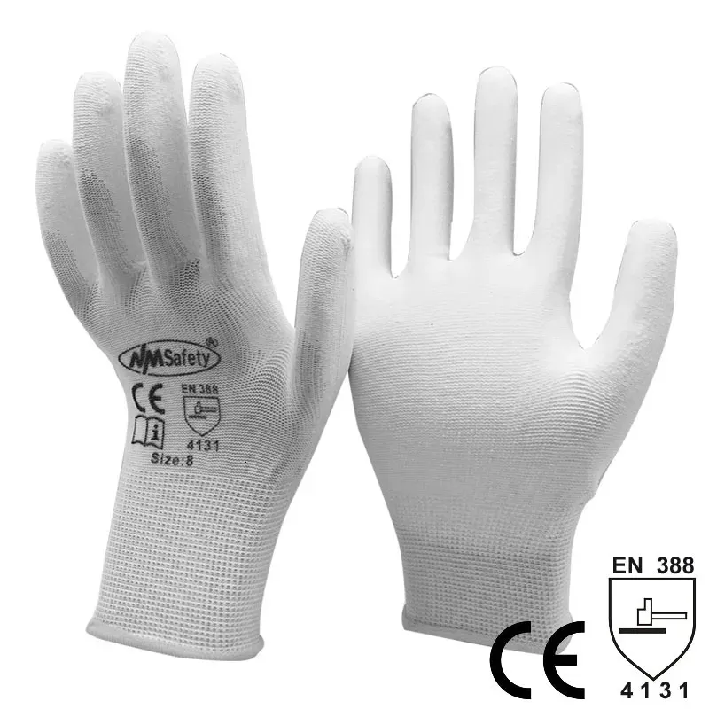 Handschoenen met vijf vingers 12 paar antistatisch katoen PU nylon werkhandschoen ESD-veiligheid Elektronische industriële werkhandschoenen voor mannen of vrouwen 231016