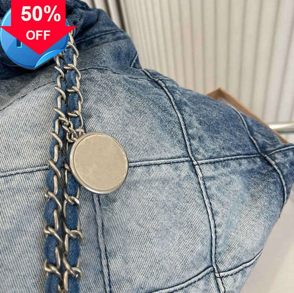 Sacs à bandoulière Channel 22 Denim Grand Shopping Fourre-tout Voyage Designer Femme Sling Body Sac à main le plus cher avec chaîne en argent Gabrielle 6251ess