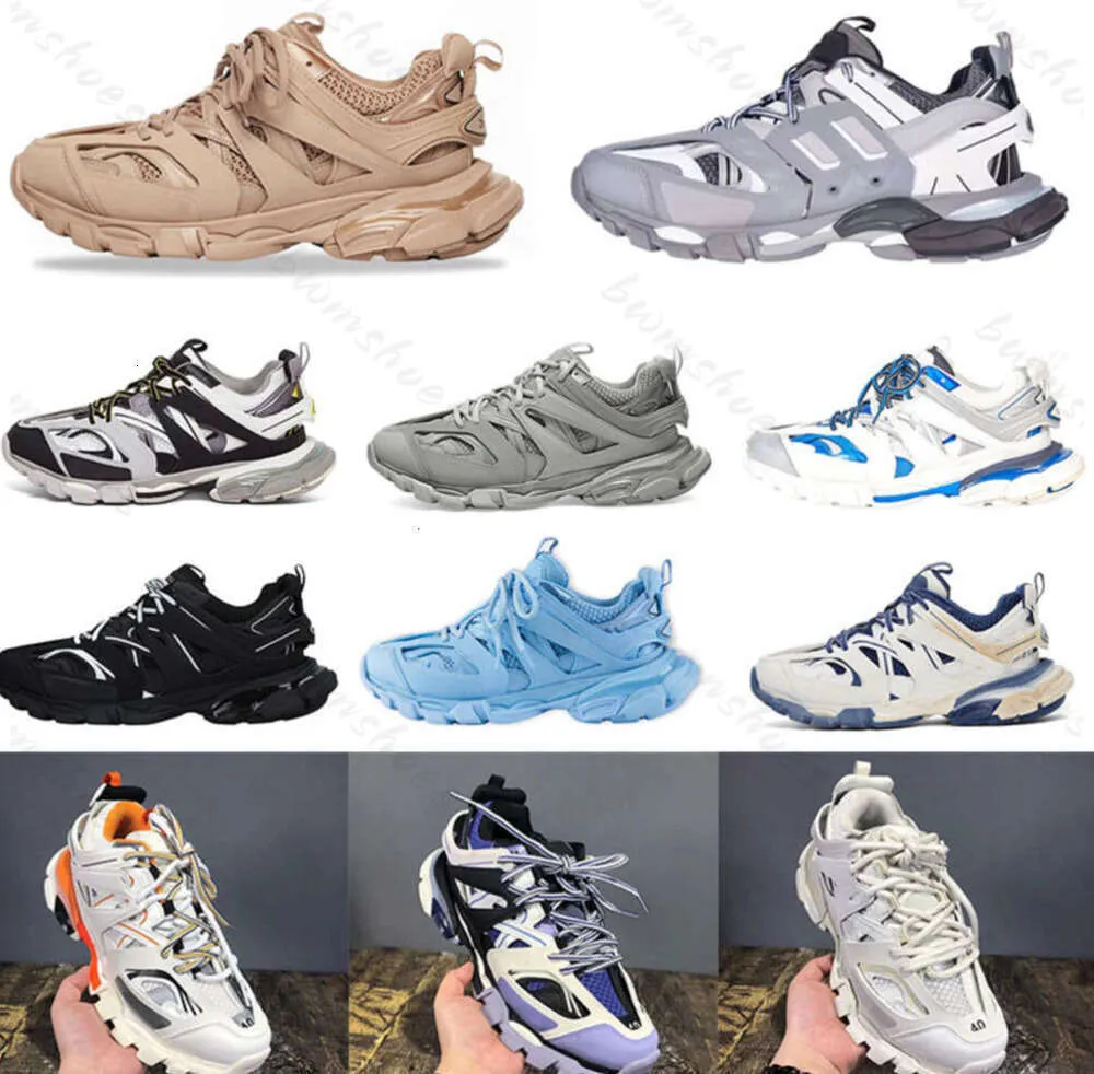 Scarpe casual 2023 Triple S Track 3.0 Sneakers Suola in cristallo di azoto trasparente Running Uomo Donna Scarpe da ginnastica Nero Bianco Verde 152ess