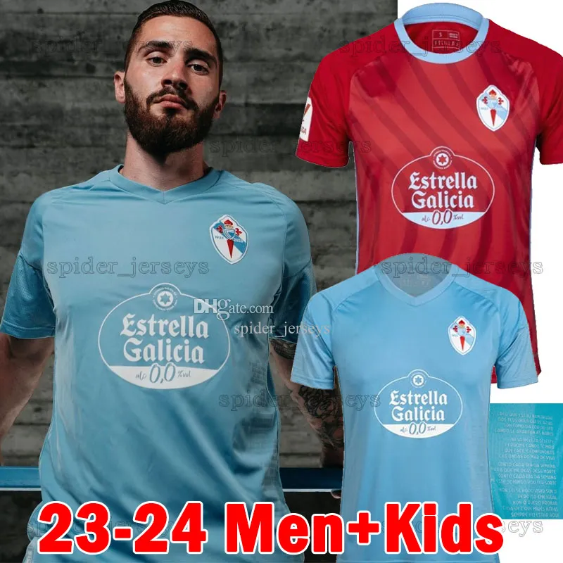 23 24 Celta Vigo Soccer Jerseys F. Beltran Paciencia Iago Aspas Swedberg Football Shirts 2023 2024 Hemma Miguel Men Unifors Kids Socks Full Sets