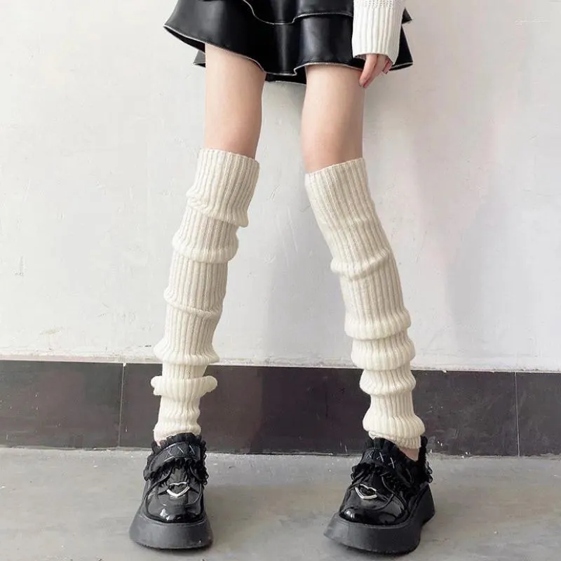 Frauen Socken Japanische Lolita Süße Mädchen Y2k Gestrickte Fuß Abdeckung Beine Wärmer Dünne Lange Winter Cosplay Haufen