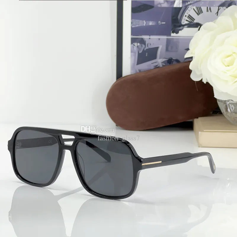 Modische, luxuriöse, ovale Sonnenbrille für Damen und Herren, Designer-Sommer-Sonnenbrille, polarisierte Brille, schwarze Retro-Sonnenbrille, extra große Sonnenbrille für Damen und Herren, mit Box