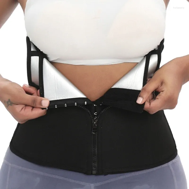 Women's Shapers Women Waist Trainer For Weight Loss Sauna Cincher Sweat Belt Fitness Girdle Tummy Control Band Workout Sport