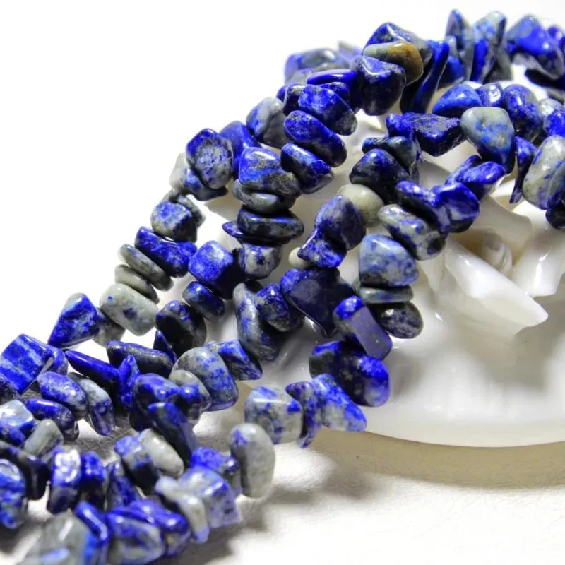 Perles en forme de gravier irrégulière, pierre Lapis Lazuli naturelle de 5 à 8 Mm pour la fabrication de bijoux, brin de collier de bracelet à bricoler soi-même, 34 pouces, vente en gros