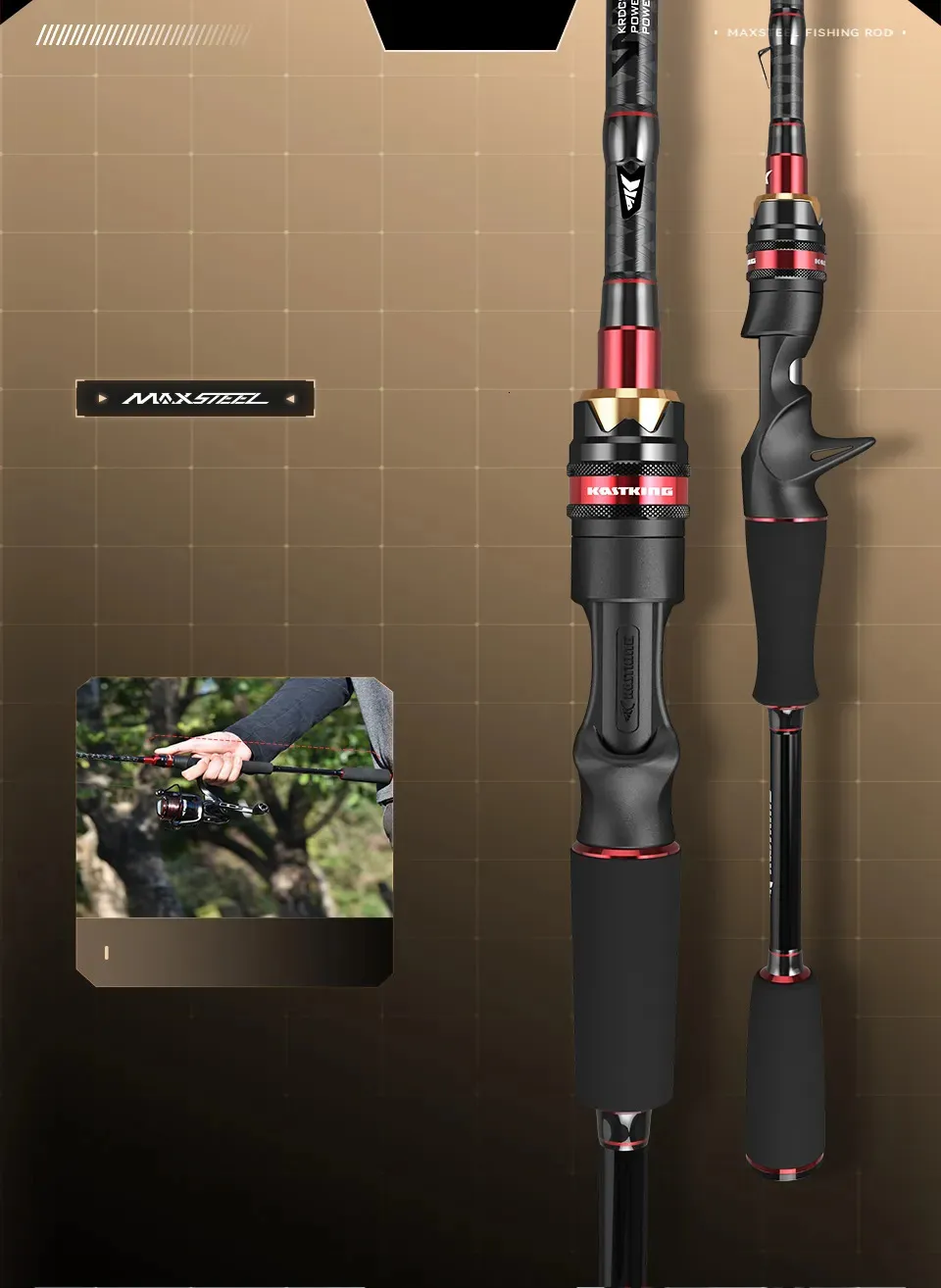Versatile Boat Fishing Rods - Carbon Fiber Spinning & Baitcasting Rod ...