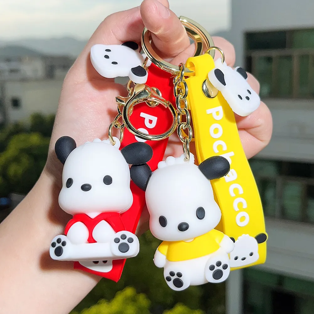 Cartoon Dog keychain cute doll key pendant jewelry car bag key chain small gift wholesale Free UPS/DHL