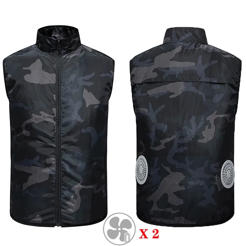 Men's Vests Summer Necessary Fast Cooling Hiking Vest With Smart Fan Fishing Cycling Outdoor Vest High Temperature Work Outdoors Top S-3XL 231017