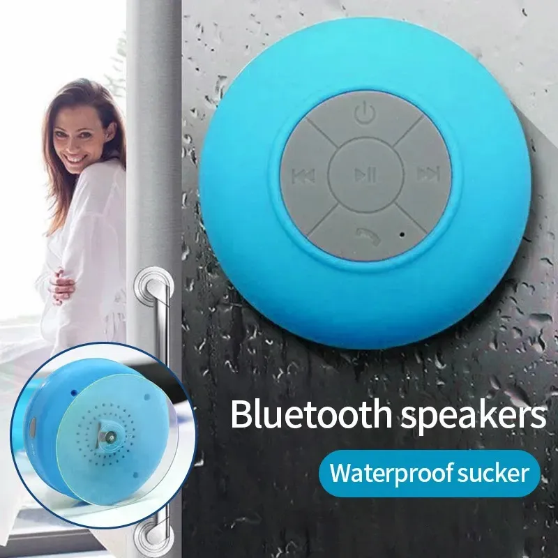 Tragbare Lautsprecher Badezimmer wasserdichter drahtloser Bluetooth-Lautsprecher großer Saugnapf Mini tragbare Outdoor-Sport-Stereoanlage 231017
