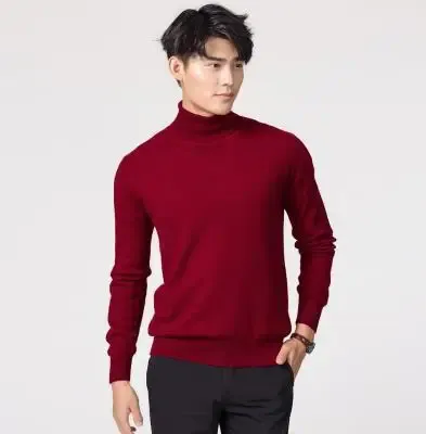 Men's Sweaters Cashmere Turtleneck Sweater Men Autumn Winter Turtle Neck Long Sleeve Solid Colors Classic Pullover Casual Man Clothes 122