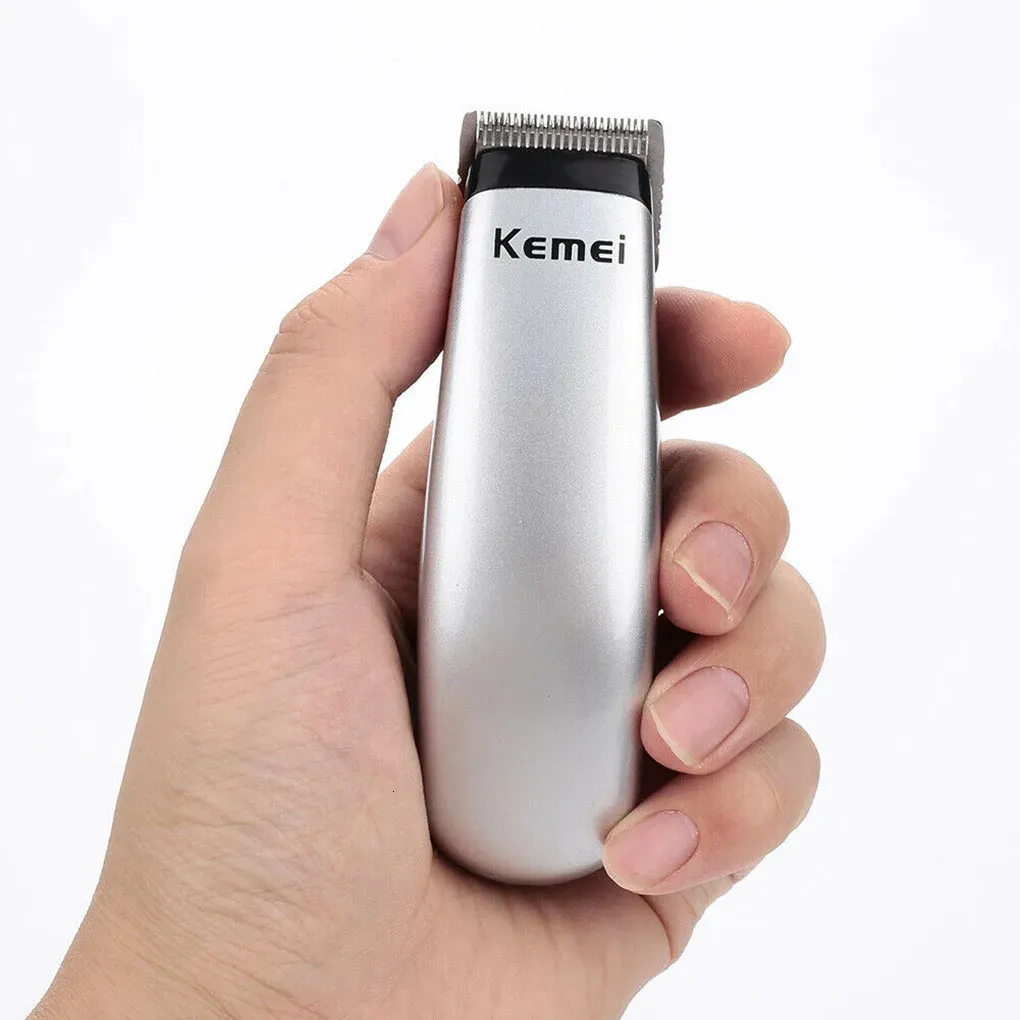 Eyebrow Trimmer KM666 Mini Cordless Hair Clipper Home Barber Shop Portable Battery Powered with Guides 231016