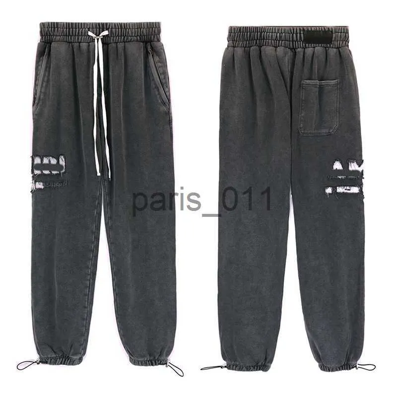 Pantaloni da uomo pantaloni della tuta pantaloni firmati pantaloni da jogging da uomo pantaloni cargo airris Pantaloni casual da strada lavati con frange x1017