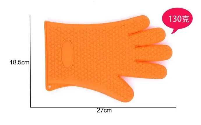 Food grade Heat Resistant thick Silicone Kitchen barbecue oven glove Cooking BBQ Grill Gloves Mitt Baking glove XB