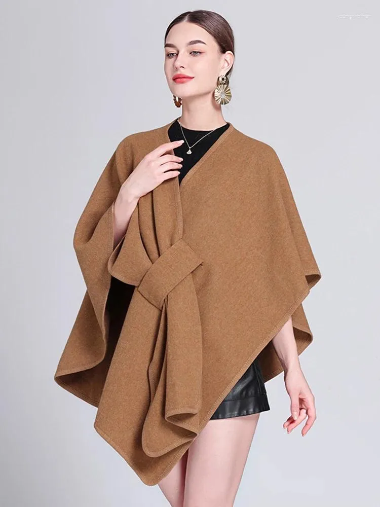 Sciarpe Moda Autunno Inverno Sciarpa elegante Donna Donna Strati Poncho Caldo Femme Sciarpa Capa Para Mujer Pashmina Mantello Scialle avvolgente