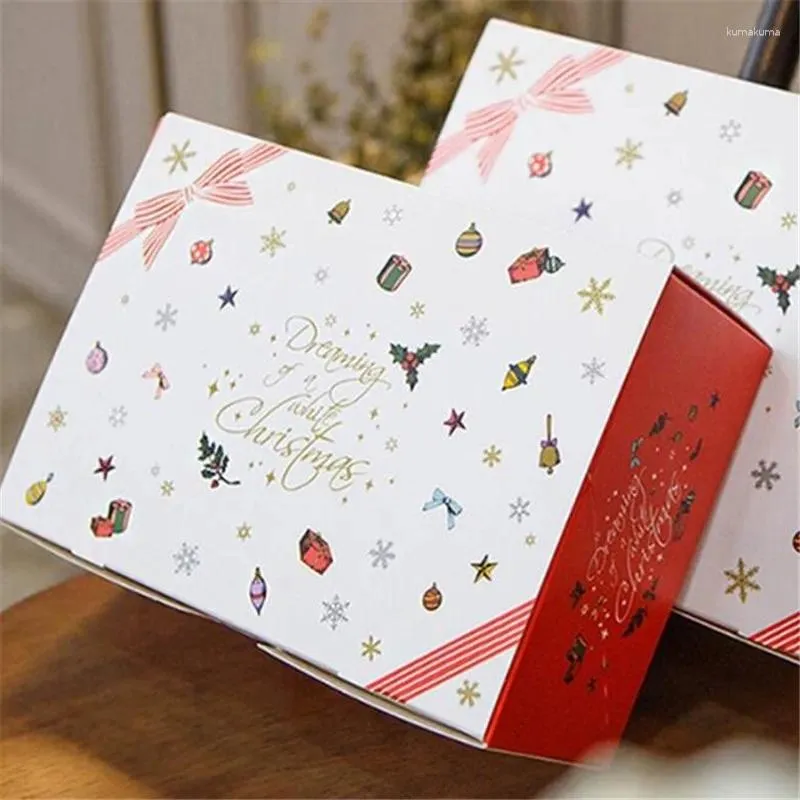 Cadeau cadeau 10pcs 2023 arrivée kraft papier boîte de mariage cadeau d'anniversaire boîtes d'emballage cadeaux de fête bonbons gâteau pâtisserie