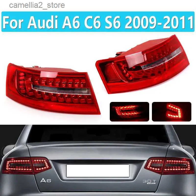 Auto-Rückleuchten, Auto-Rücklicht-Baugruppe für Audi A6 C6 S6 Quattro RS6 Limousine 2009–2011, LED-Blinker-Bremsleuchte, 4F5945095J, 4F5945096J, Q231017