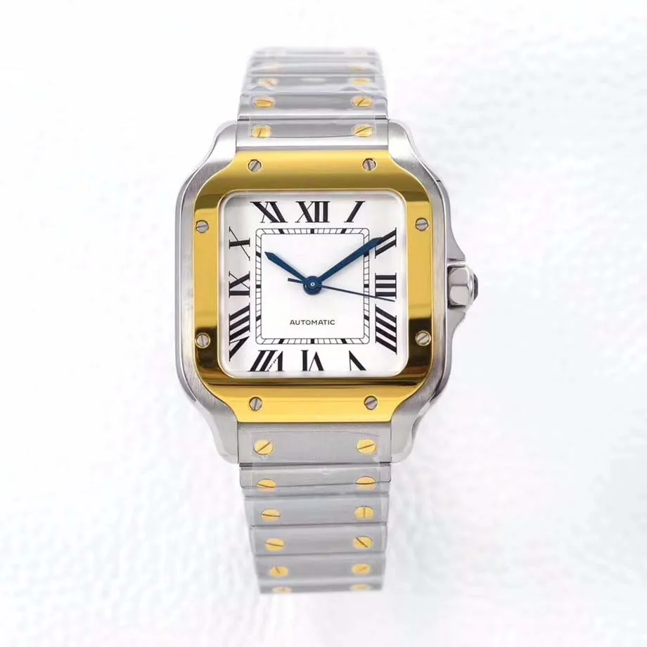 12v designer zakelijk Santos horloge voor dames en heren, volautomatisch mechanisch klassiek kerstcadeau voor koppels
