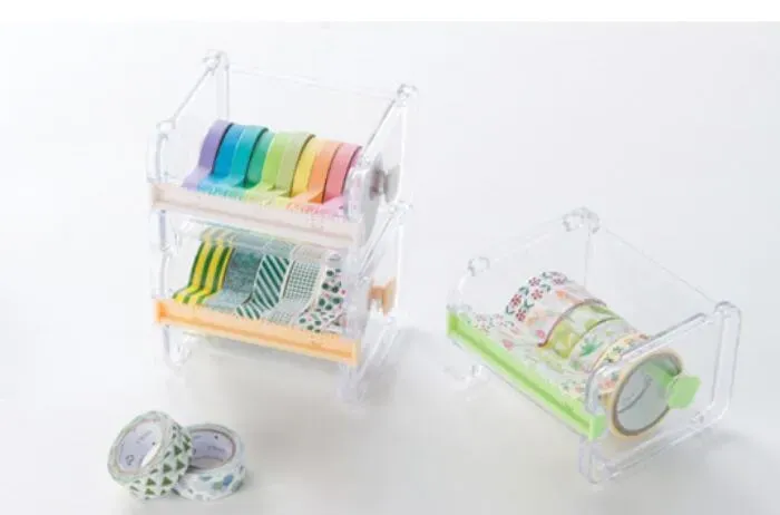 Popular Stationery Masking Tape Cutter Washi Tape Storage Organizer Cutter Office Tape Dispenser Office Supplies XB1