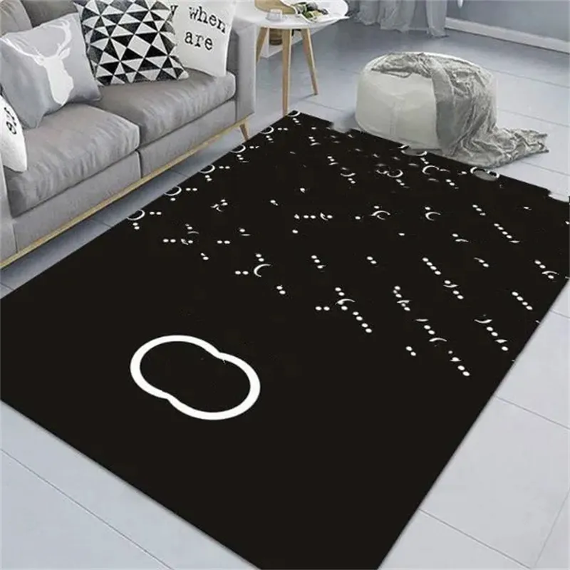 Trendy Classic Carpet Living Room Soft Luxury Bedroom Decor Mat Bedside Brand Name Design Washable Rectangle Carpets Fashion Floor Mats