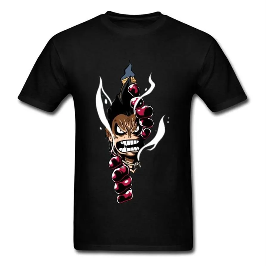 T-shirty męskie Camiseta de una pieza para hombre luffy Gear 4 Crazy Camisetas personalizadas con estampado en 3d anime318y