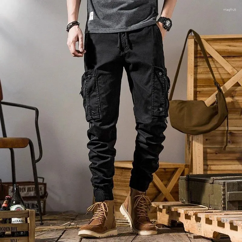 Men's Jeans Straight American Cargo Pants For Men Functional Outdoor Sports Urban Mountain Tactical Informal Nine Points