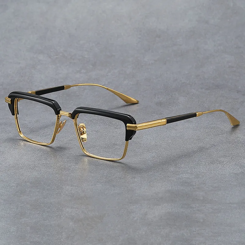 24Qua Titanium Plank Square Glasses Frame54 19 145 Lightweight Fashion Men Metal Temper Optical Eyeglasses For Prescription Fullset Design Case From 40 61 DHgate
