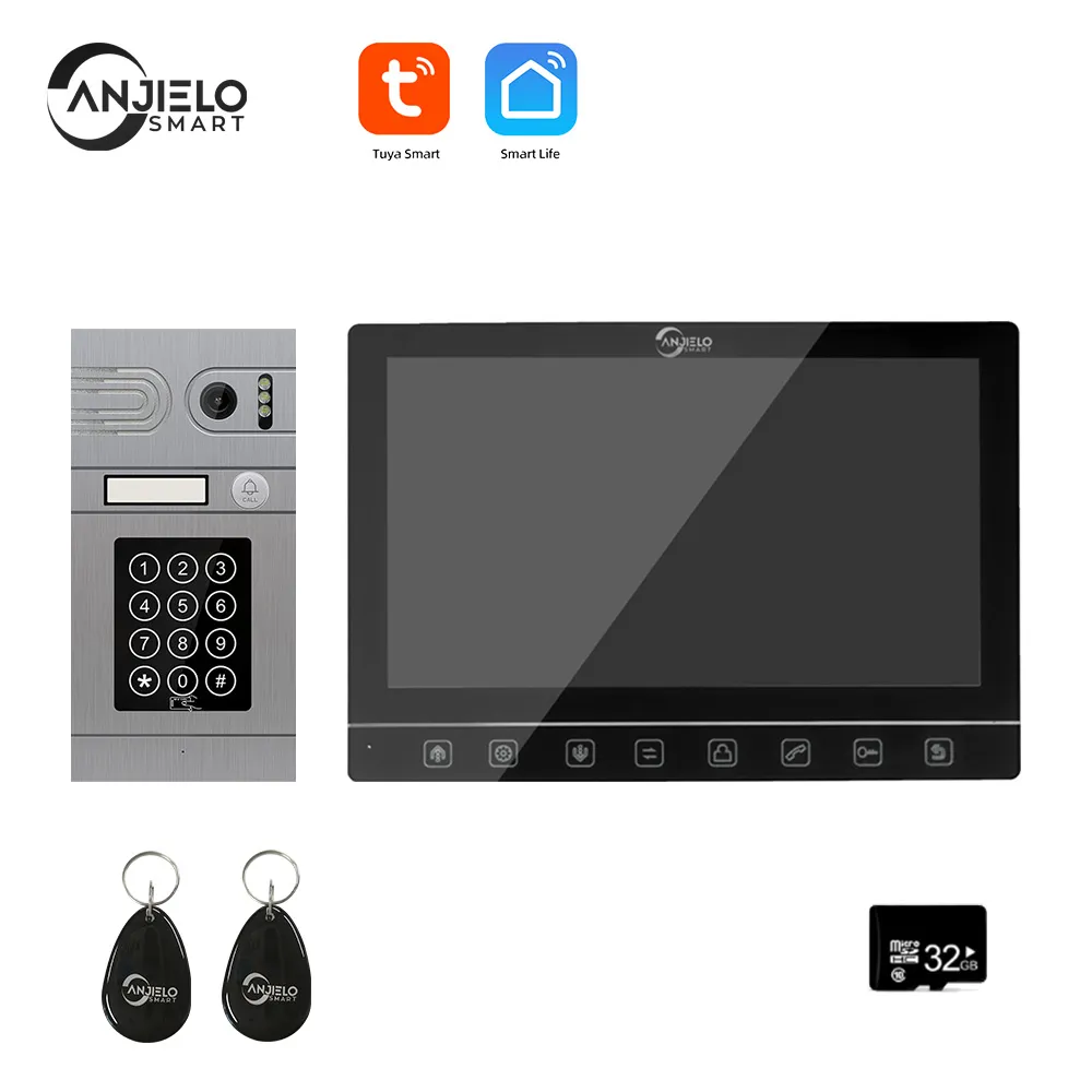 Tuya 10 inch Monitor Video-intercom Voor Thuis Deurbel Wifi Video Deurinvoer Tuya App Afstandsbediening Ontgrendelen Smart Home Video Deurtelefoon Intercom