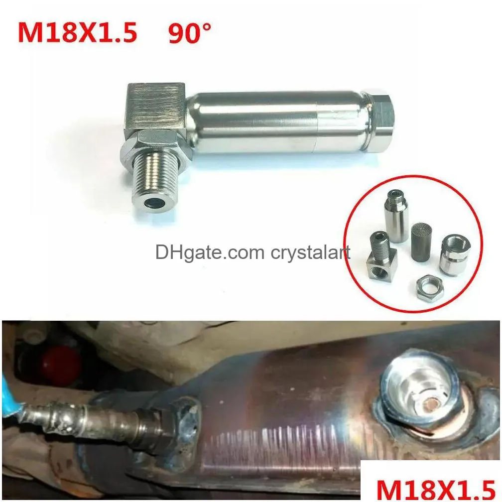 90 graders syresensor Angled adapter Mini Catalytic Converter Check Engine Light Cel Fix O2 Spacer