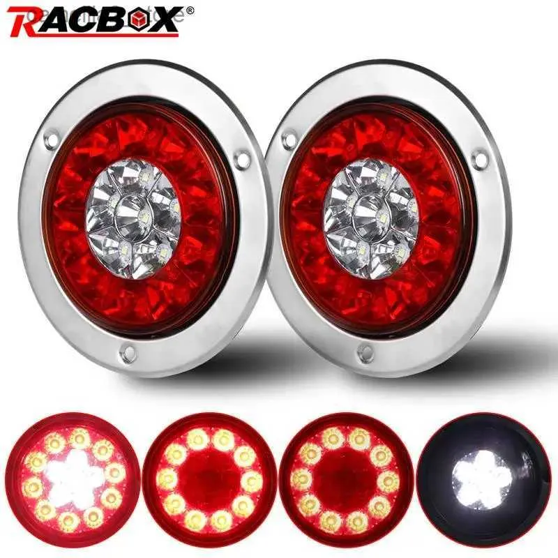 Luzes traseiras do carro LED Luzes traseiras do trailer 12V 24V Sinal de giro Luz de freio do caminhão RV Luz traseira traseira do carro Trator Pickup RV Luzes traseiras Lâmpada reversa Q231017