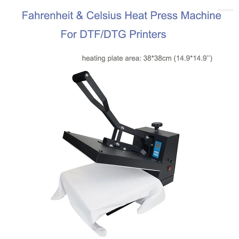 Värmepressmaskin för DTG DTF -skrivare 52 46 51 cm Dual Display Control Box utbytbar mellan Fahrenheit och Celsius
