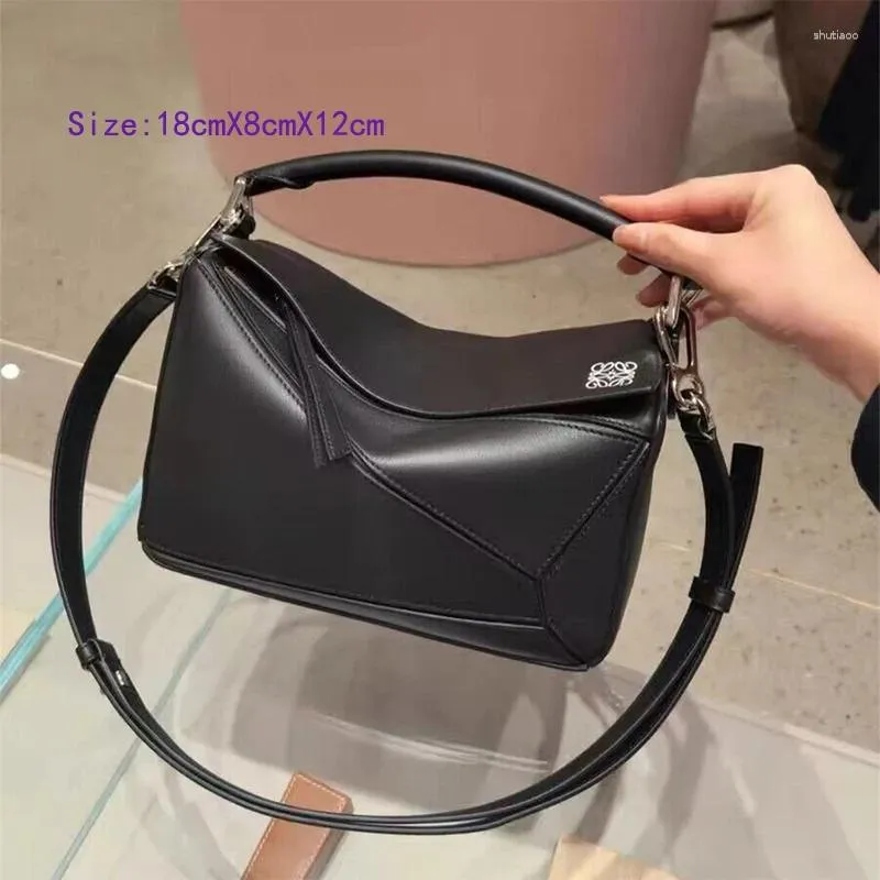Geometric Square Sreeleathers Waist Bag For Women Genuine Leather