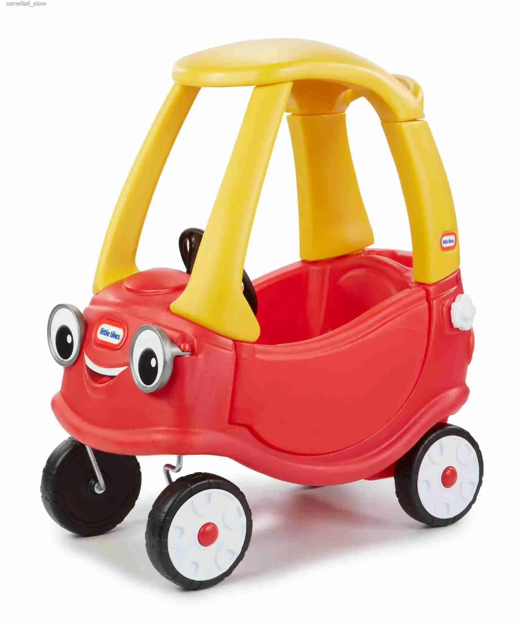 Bikes Ride-Ons Little Tikes Cozy Coupé Jouet à chevaucher pour les tout-petits et les enfants – Design de voiture classique rouge et jaune Q231018